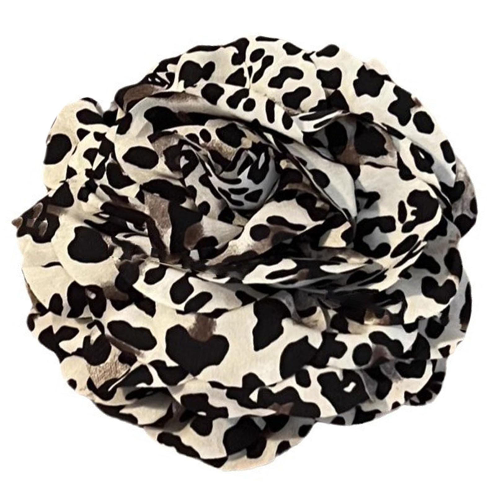 

Стильная заколка для волос с леопардовым узором, популярная большая заколка-краб с цветком, нескользящий зажим для волос, аксессуар для укладки волос для женщин и девушек A