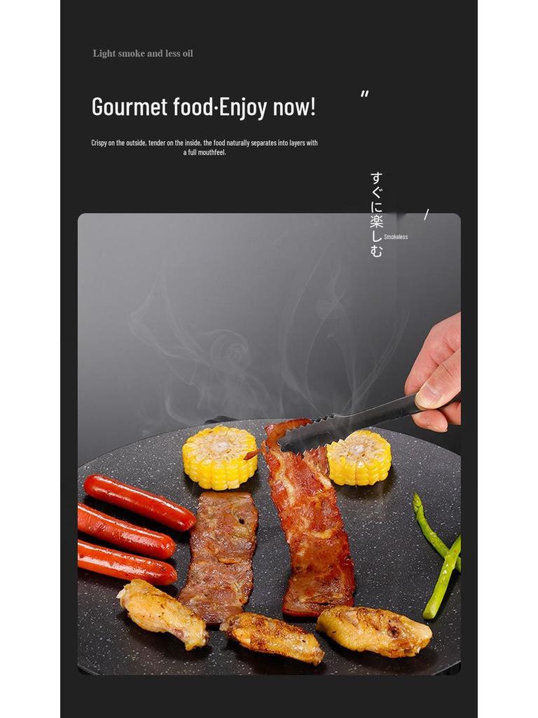 Portable Non-stick Camping Griddle and Frying Pan Set for Outdoor Barbecue Cooking