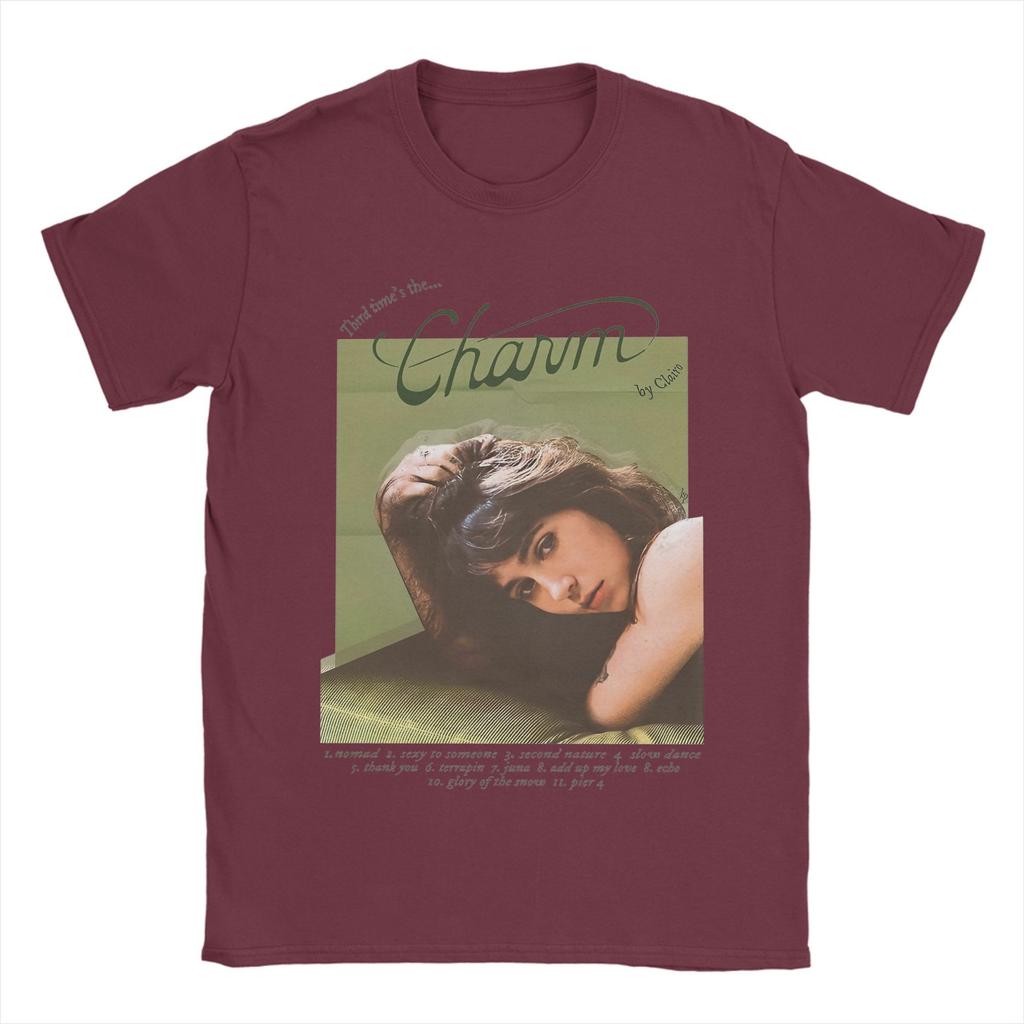 Clairo Charm 2024 New Album Men T Shirt  Funny Tee Shirt Short Sleeve Round Neck T-Shirts 100% Cotton 4XL 5XL 6XL Tops