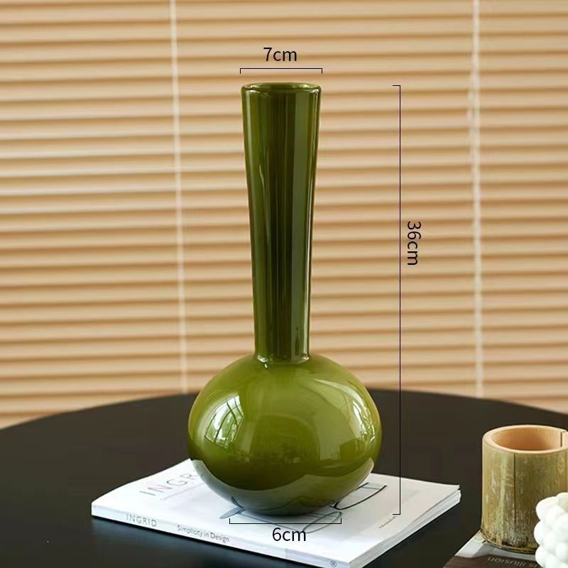 French Style Light Luxury Glass Vase