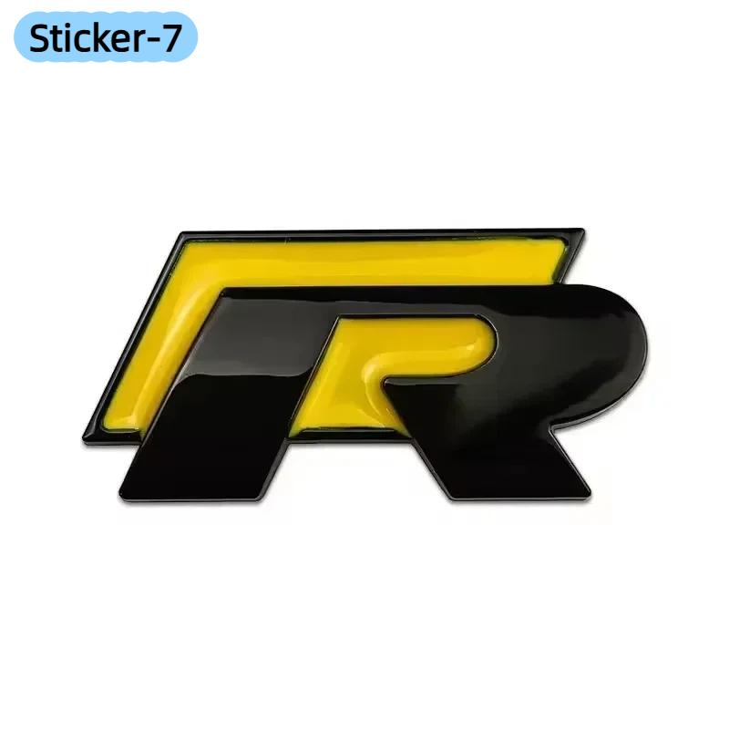 3D kovový znak R Znak na kufr auta Samolepka pro G-olf R Line P-olo P-assat J-etta T-ouareg