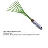 Gardening Leaf Rake Metal Handheld Trowel Dual Use Hoe with Ergonomic Handle Gardening Tool for Lawn Field Soil Loosening Digging