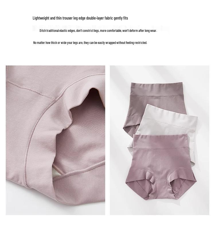 Übergröße 60 Stück Nahtlose Baumwoll-Slips mit hohem Bund zur Bauchkontrolle für Damen mit antibakteriellem Schritt und Hüftlift.