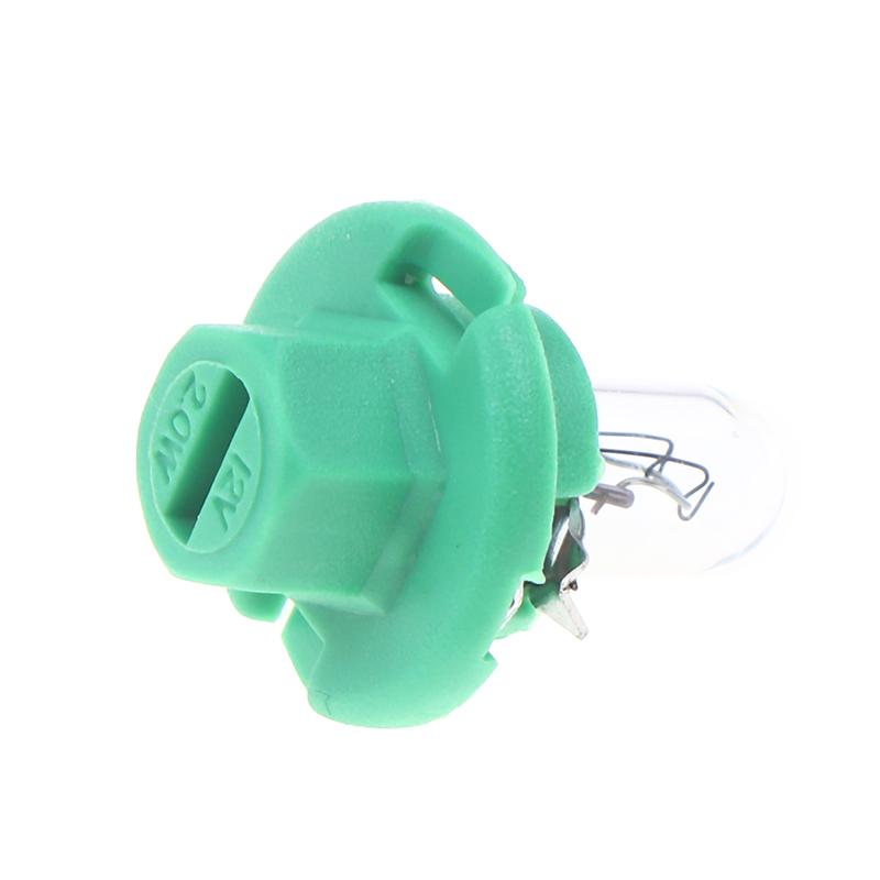 2Pcs T5 Bulb Lamps For Car Dashboards Instrument 12V 1.2W 1.5W 2W Black/Green/Yellow Base Instrument Indicator Bulbs