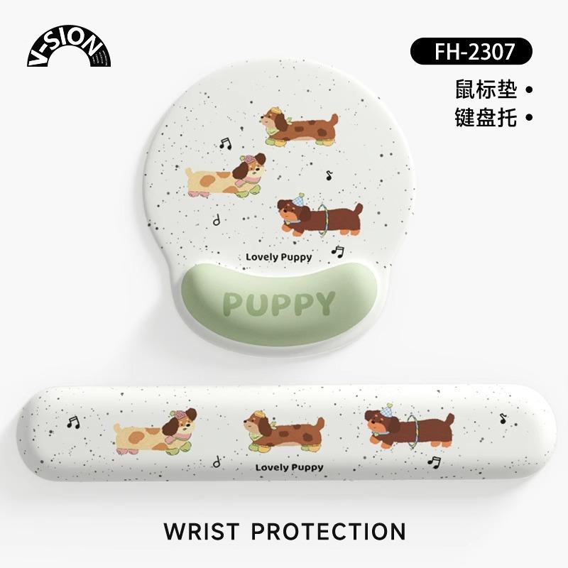 New Cartoon Dachshund Dog Wrist Rest Mouse Pad Girls, -Resistant Office Laptop Keyboard Wrist Support