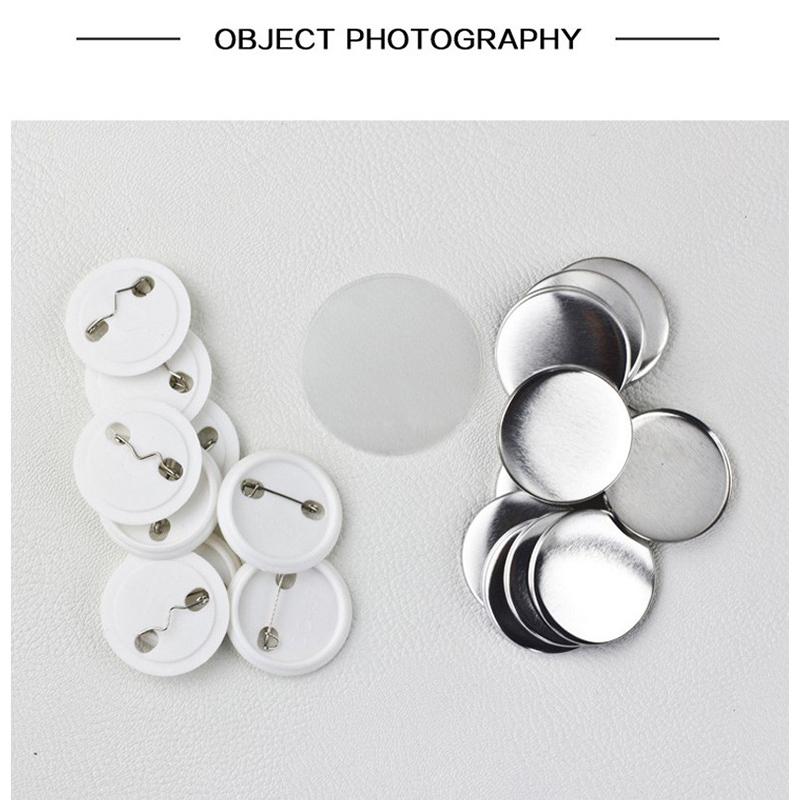 100 Pcs/Set Tinplate Badge 25mm 32mm 37mm 56mm Consumables Badge Consumables Badge Machine DIY Blank Materials Badge Accessories