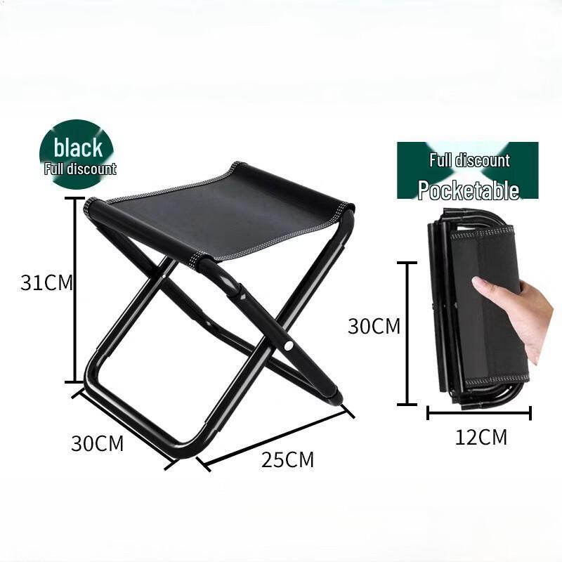 Set of 2 Portable Folding Stools