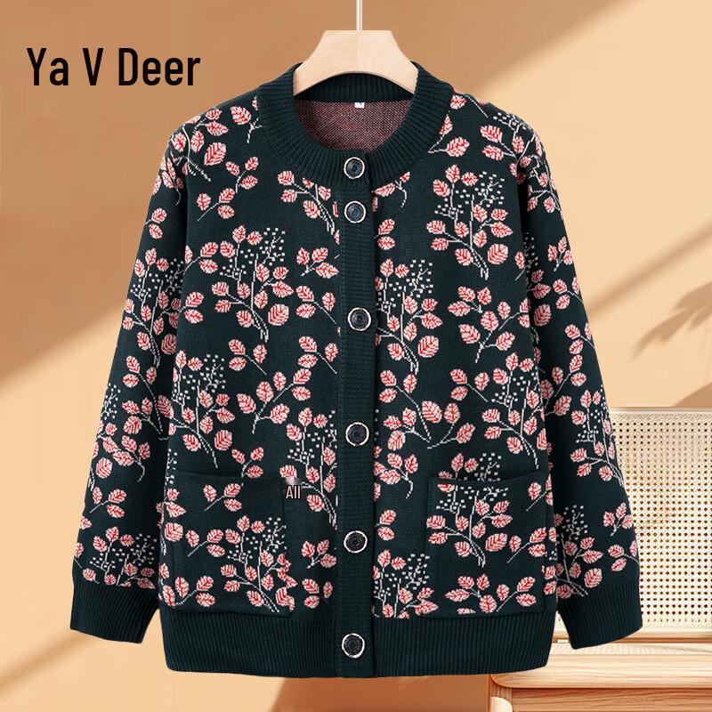 

Yalu Women s Mid-Aged & Elderly Cardigan Sweater 4XL