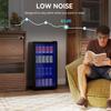 93L Drinks Fridge, 115 Can Freestanding Beer Fridge with Glass Door, Adjustable Shelves, LED Light, for Beer Soda, Black