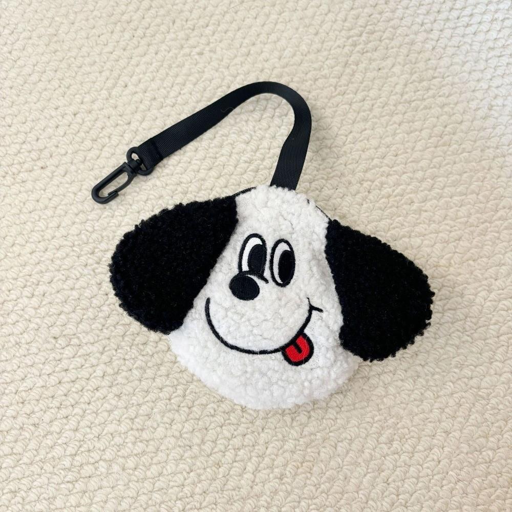Portable Cartoon Dog Poop Bag Carrier Cute Dog Garbage Holder Cleaning Supplies with Buckle Pet Waste Bag Dispenser Outdoor Use