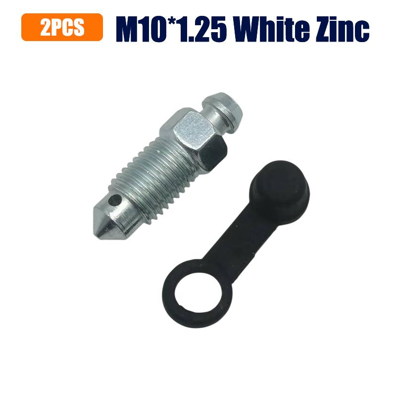 2/10Pcs Motorcycle Brake Caliper Oil Drain Deflation Screws M8 M10 With Rubber Cap For Caliper Air Bleed Nipple Bolts