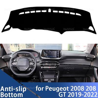 Dla Peugeot 2008 E-2008 208 E208 GT 2019-2022 Pokrywa Deski Rozdzielcze Mata Przeciwodblaskowa Pokrywa Platformy Zegarów Dywanik Akcesoria
