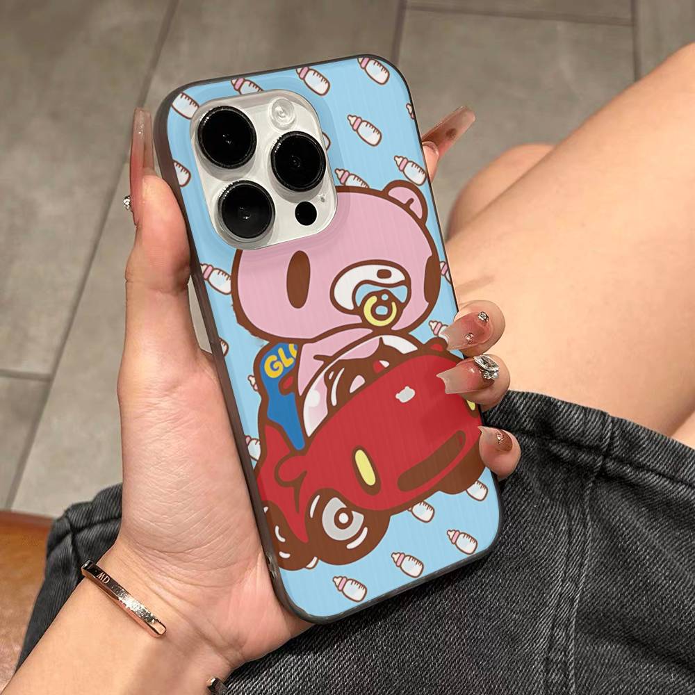 Popular Kawaii G-gloomyS Bears Corrugated Stripe Phone Case For IPhone 17 16 15 14 13 12 11 Pro Max Plus Pro Shockproof Cover