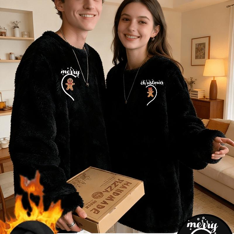 

2Pcs His Hers Flannel Top Set - Casual Comfortable Shirts for Everyday Wear XXL абрикосовий