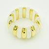 15 Style Vintage Minimalist Elegant Coffee White Resin Elastic Bangle Smooth Open Bracelets Women Daily Holiday Jewelry