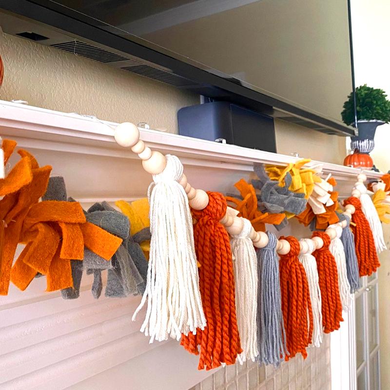 2M Hanging Window Wall Gifts Decorative Handicraft Handmade Tassels DIY Thanksgiving Day Creative Home Decoration