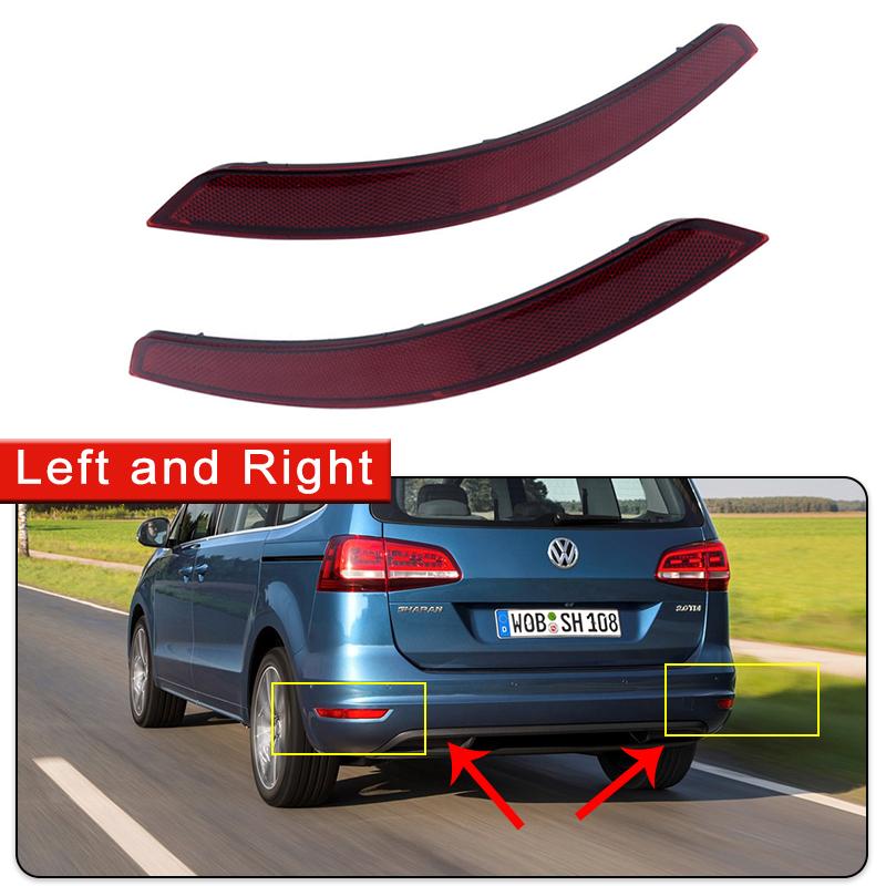 Für Volkswagen VW Sharan 2011~2016 7N0945105B 7N0945106B Auto Stoßfänger Hinten Reflektor Rücklicht Bremslicht Nebel Warnleuchte Rote Linse