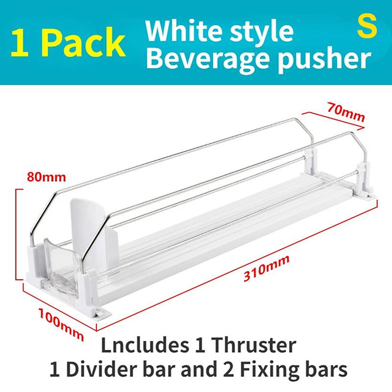 Canned Beverage Push Rack Beverage Thruster Dispenser Storage For Soda Can Self-Pushing Kitchen Counter Organizer Fridge Shelf