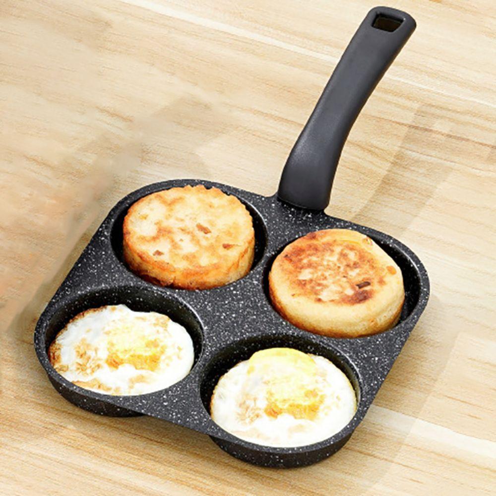 4 Grids Fried Egg Pan Non-stick Pancake Pan Hamburg Maker Divided Egg Skillet  Steak