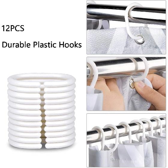 Full Moon Shower Curtain Mysterious Gray Planet Black Background Bathroom Decor Fabric Curtains with Hook 70Wx70H Inches