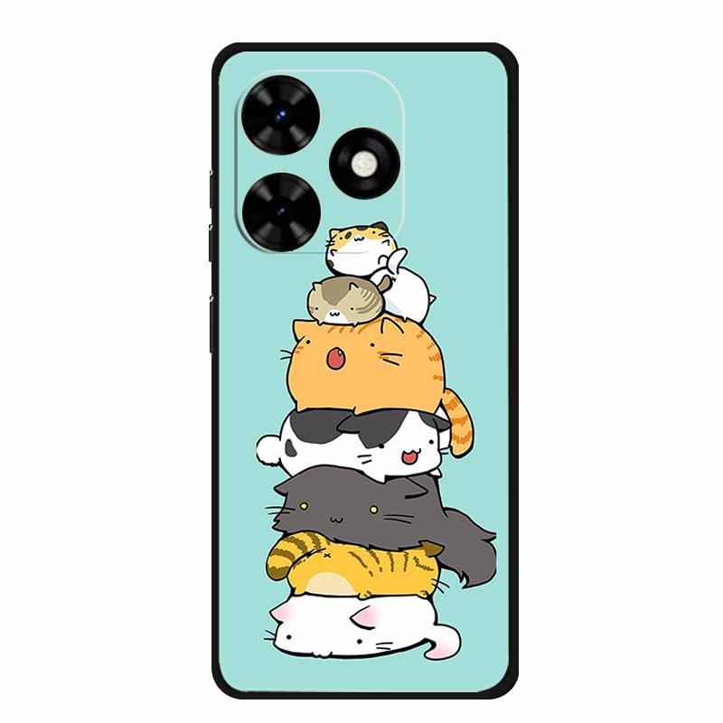 For Tecno Spark Go 2024 Case Luxury TPU Silicone Soft Back Cover Phone Cases for Tecno SparkGo 2024 BG6 Shockproof Flower Fundas