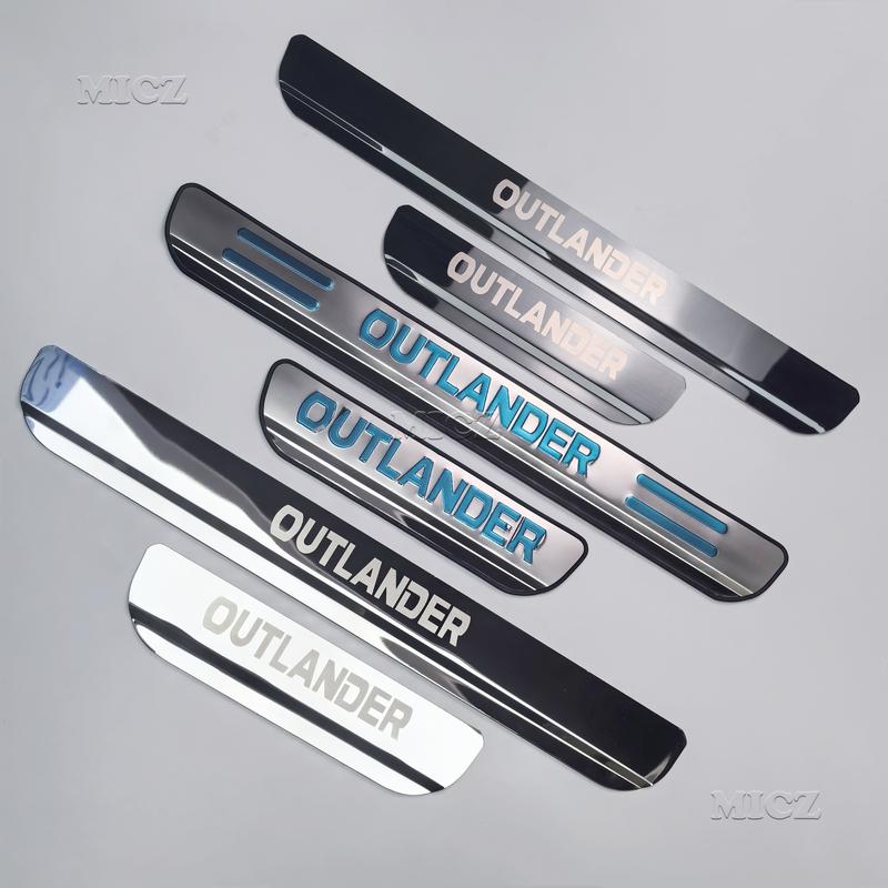 For Mitsubishi Outlander Car Accessories Stainless Steel Door Sill Scuff Plate Door Sill Protector 2013 2014 2015 2016 -