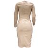 DAFIFY Women's Fashion Spring Autumn Solid Color Print Long Sleeve Square Collar High Waist Casual Dresses
