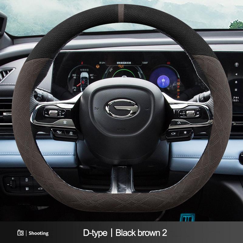 Suede Car Steering Wheel Cover Decoration Handle Wrap For GAC Trumpchi GS4 Plus Empow M8 M6 Pro GS3 GA4 GA6