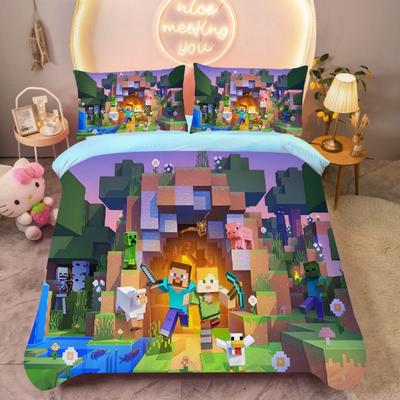 Anime Quilt Cover My World Duvet Cover My World Monster Hunters Bedding Set Pillowcases Bedclothes Children'S Kids Adult