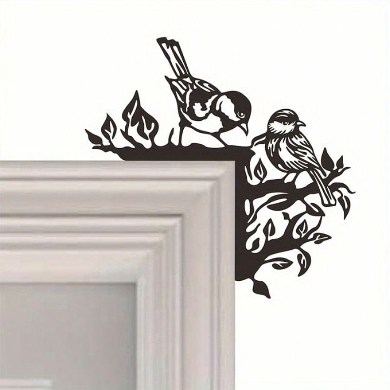 Металлическая настенная панель «Птица и ветка» для гостиной