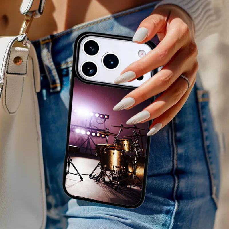 Bęben Perkusista Muzyka DJ Etui na Telefon Dla iPhone 17 Air 14 15 13 12 Max Pokrowiec Dla Apple 14 15 16 16e 11 Pro Max Plus
