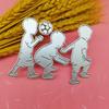 Children Playing Football Metal Cutting Dies Craft Embossing Scrapbooking Stamps for Card Making Decor