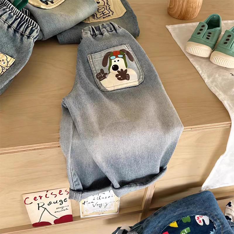 

Детская одежда, весенние синие джинсы для мальчиков, повседневные брюки с героями мультфильмов, детские джинсы, мягкие джинсовые брюки 120cm