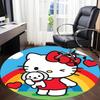 1pz Tappeto per Sedia Hello Kitty per Ufficio Antiscivolo, Tappeto Lavabile in Lavatrice per Ufficio, Decorazione Festiva per Stanza per Natale, Compleanno Poliestere
