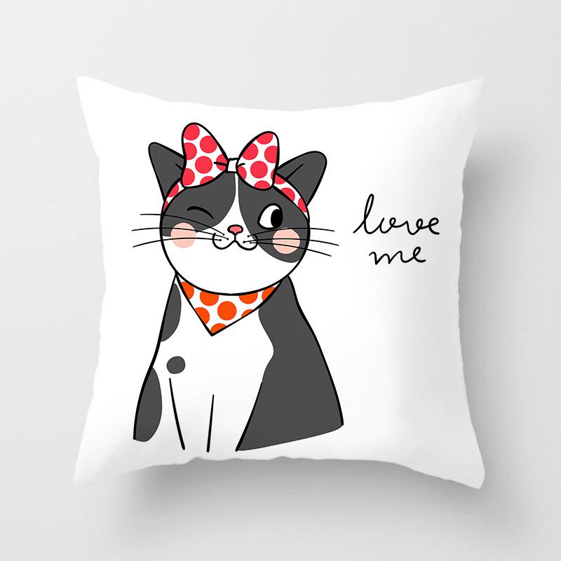 Internet Celebrity Cute Animal Pillow Cover Living Room Sofa Cushion Cover Bedside Pillow Cover