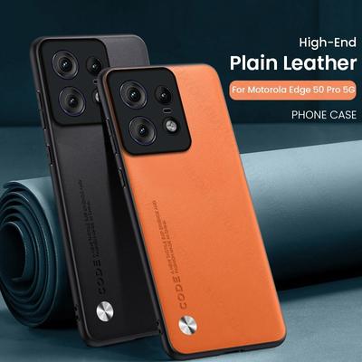 Custodia posteriore in pelle PU di lusso per Motorola Moto Edge 50 Pro Edge50 Pro Custodia protettiva antiurto in silicone morbido TPU opaco per Moto Edge 40 Neo 50pro