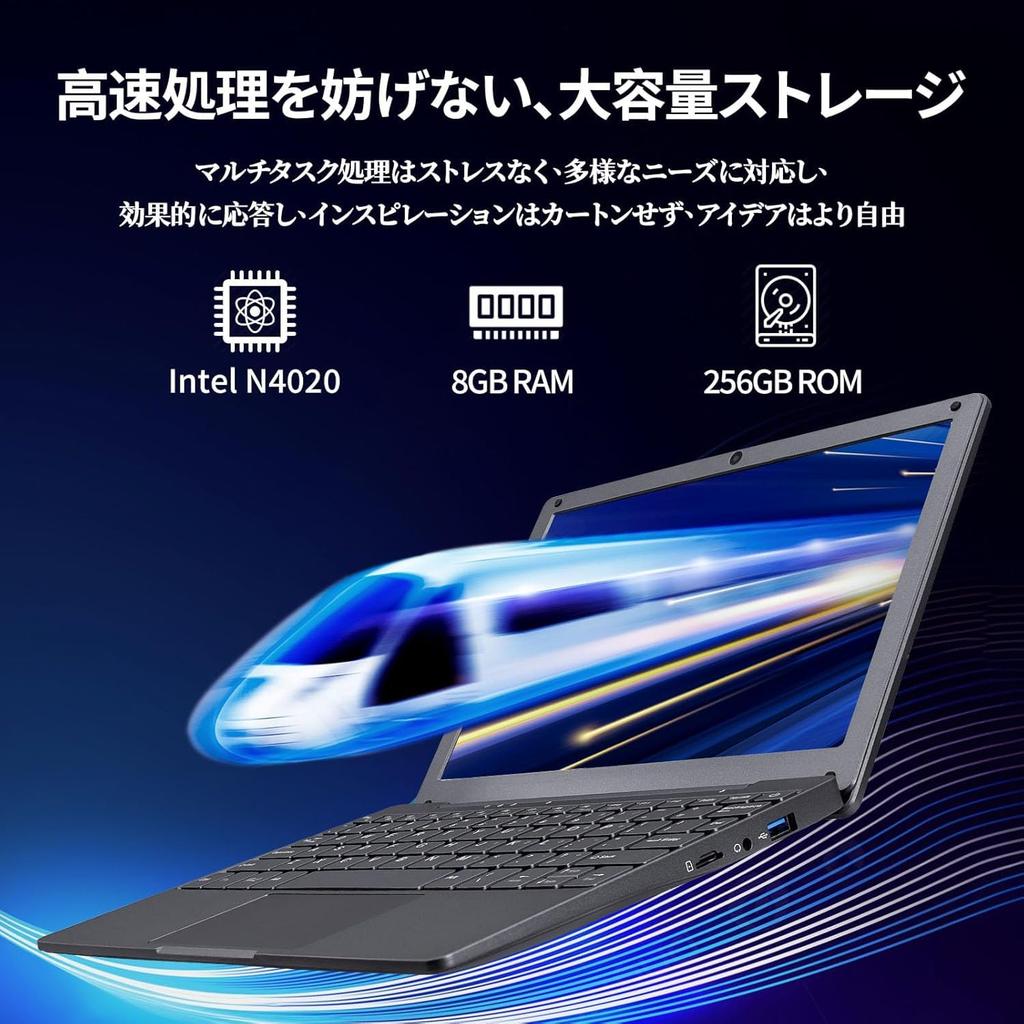 Laptop N4020 8GB RAM Webcam Windows 11 No Setup Required Touchpad Narrow Bezel Office 2019 IPS Wireless Mouse Ideal for Studying or Working Beginners