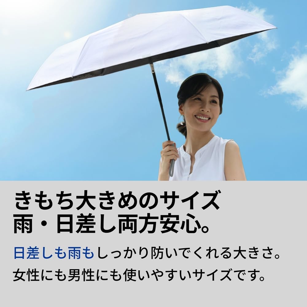 Ogawa Parasol Folds In Approximately 5 Automatic Opening and Closing Folding Umbrella for Both Sunny and Rainy UV Protection Rate of Over Light