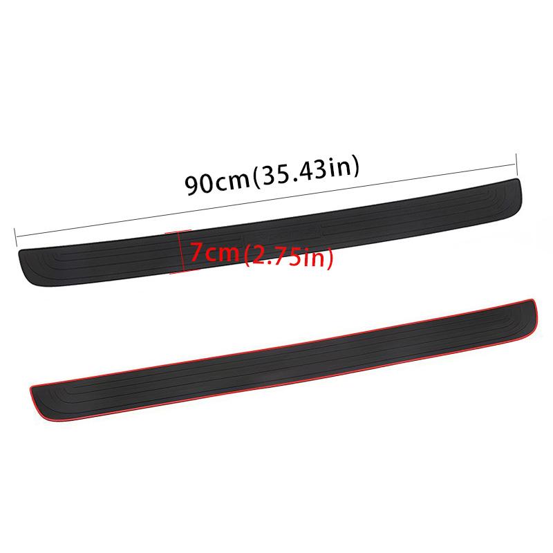 Universal Rubber Mouldings Pad Trim Cover Strip Anti-Scratch Car Rear Bumper Guard Plate Cover Trim Trunk Guard Car Accessories