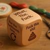 Office Stress-Relief Dice Funny Desk Work Dice Handmade Wooden Gag Gifts for Coworkers Workplace