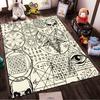 Mystical Symbols Printed Rug Non-slip rug suitable for living room and bedroom sofas