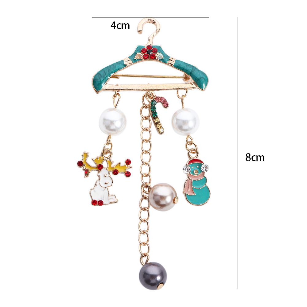Kids Bag Decoration Women Elk Christmas Brooch Hanger Tassel Pin Jewelry Gift Clothing Brooches
