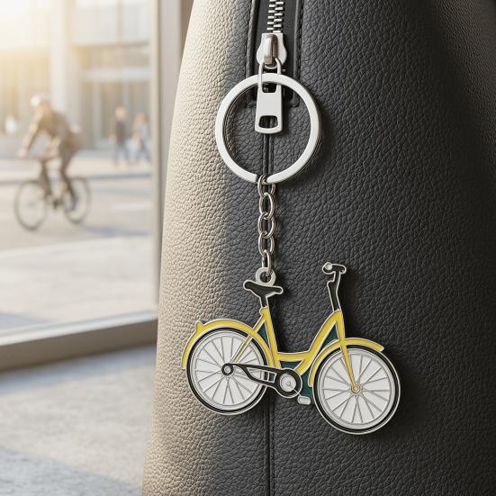 Vintage Fahrradschlüsselanhänger - Zinklegierung Mini-Fahrrad mit Tropfenmalerei, Künstlerisches Radfahrergeschenk für Schlüssel & Rucksäcke