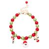 Christmas Natural Stones Colorful Simulated- Beads Charm Bracelets Elastics Rope Bracelets & Bangles