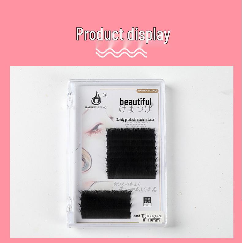 2024 V-Shaped Magnetic Grafting Eyelashes, 0.06 Natural Dense Blooming False Soft Lash Extensions
