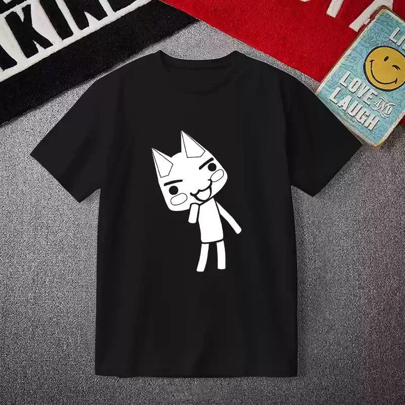 

Doro Cat Doro Cat Anime peripheral short-sleeved T-shirt, 2D pure cotton breathable clothes, Pain clothes 4XL