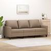 Vidaxl 3-Seater Sofa, Cappuccino, 180 Cm, Faux Leather