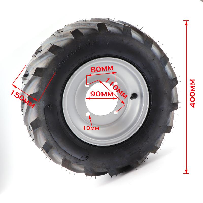 16x6.50-8 tires with hubs for