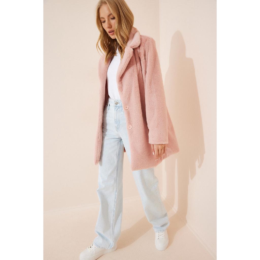 Knochen-Kunstpelzmantel für Damen Rv00072