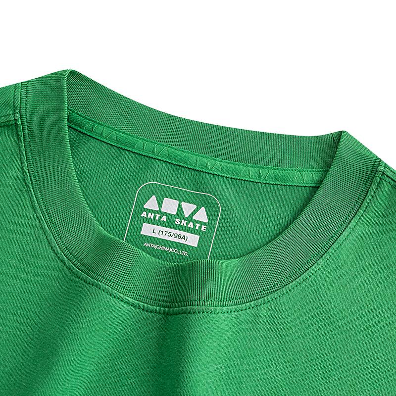 Anta Comfortable Versatile Fashion Casual T-Shirt Unisex Tops Smooth-Green 172628112-1